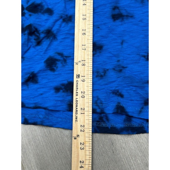 Goldie Lewinter Tank Top Womens Small Blue Black Tie Dye Pima Cotton Summer - Picture 2 of 7